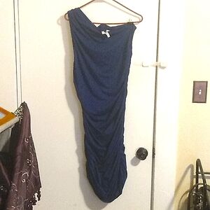 One Shoulder Sofia Jeans by Sofia Vergara Women's Size XL Blue Dress